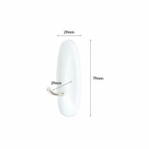 Haken zum Aufhängen 3M 1,3 kg 29 X 79 X 29 MM Weiß Metall (2 Stück)