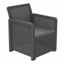 Ensemble Table avec 2 Sièges Shaf Anthracite 57 X 57 X 42 CM (3 Pièces)