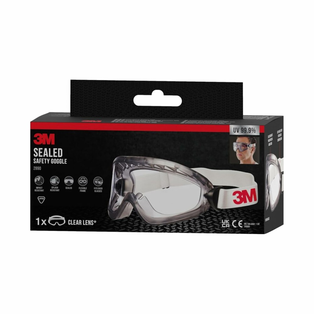 Protective Glasses 3M 2890 White Metal Polycarbonate