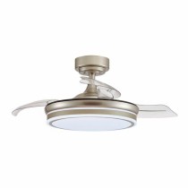 Ceiling Fan CristalRecord Transparent Metal Ø 92 cm