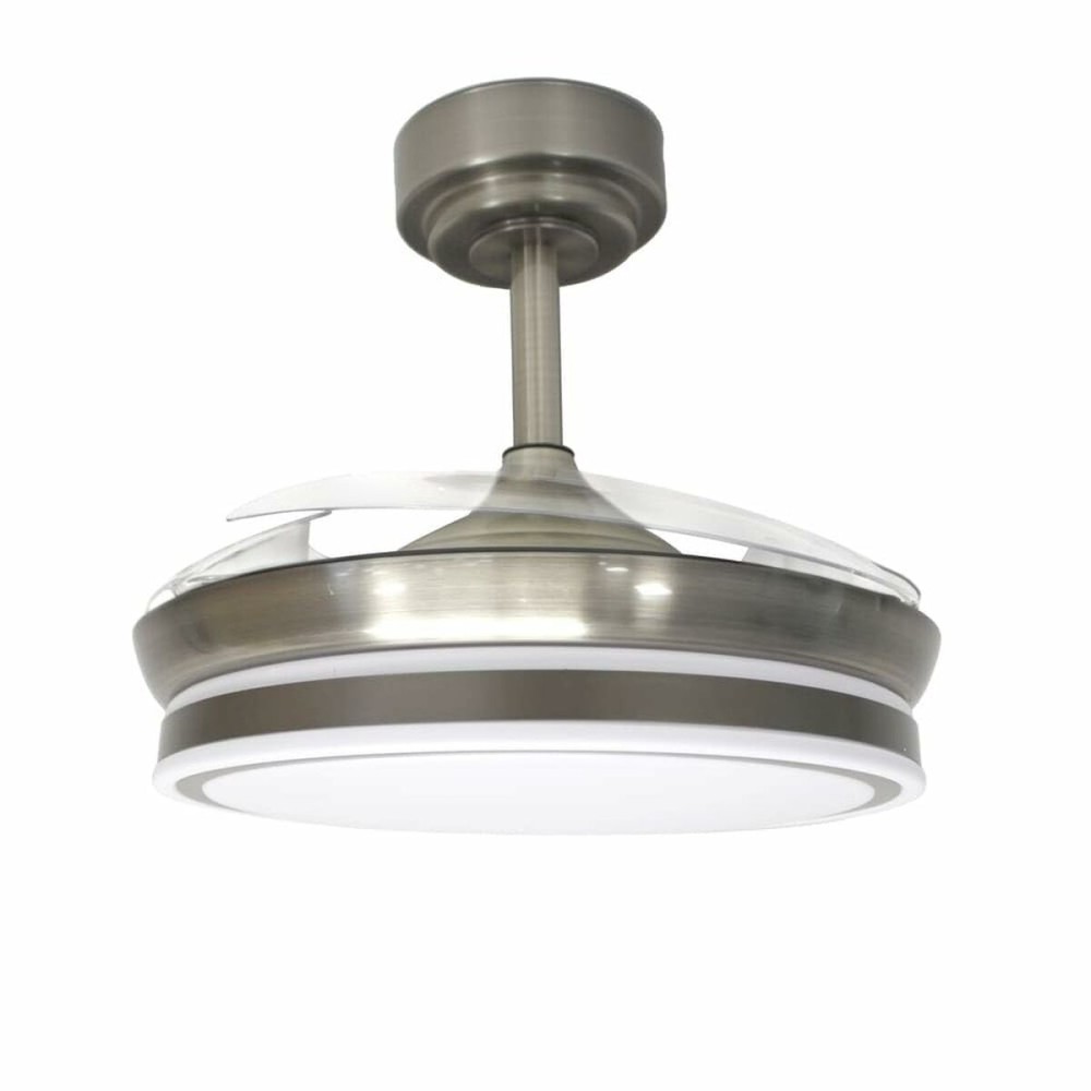 Ceiling Fan CristalRecord Transparent Metal Ø 92 cm
