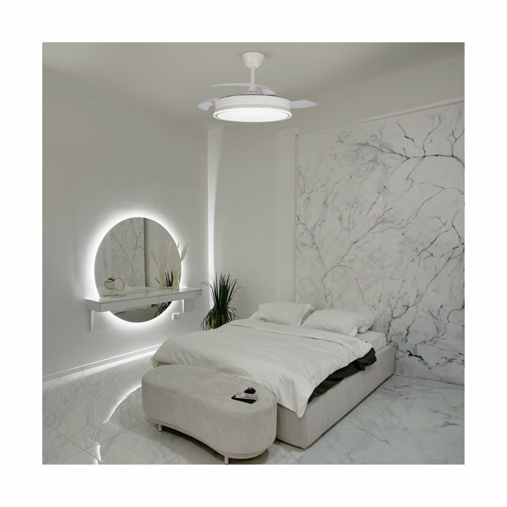 Ceiling Fan CristalRecord SUPERECO RETRAC 45W MD Transparent