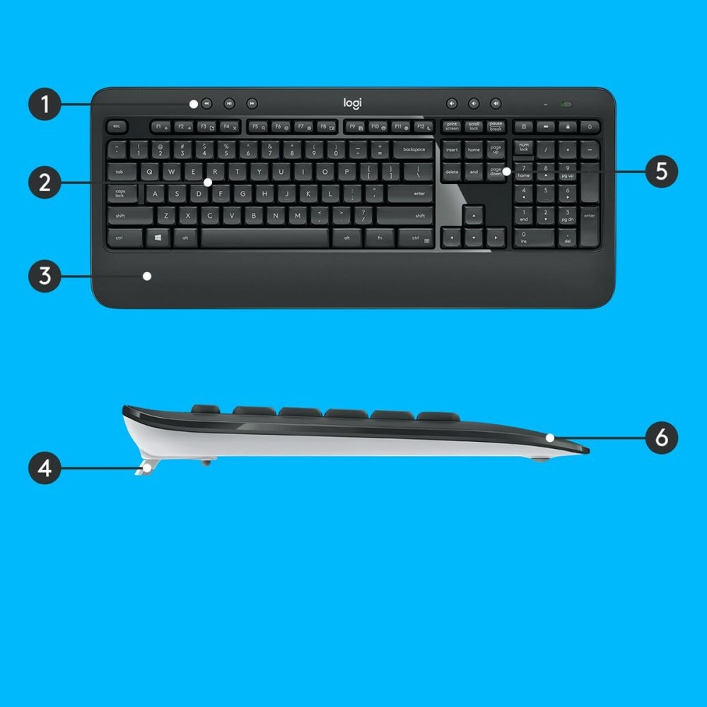 clavier et souris Logitech 920-008685 Noir Qwerty US