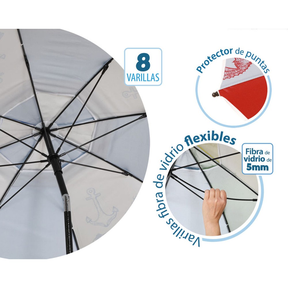 Sonnenschirm Ø 180 cm SPF50+ Marineblau