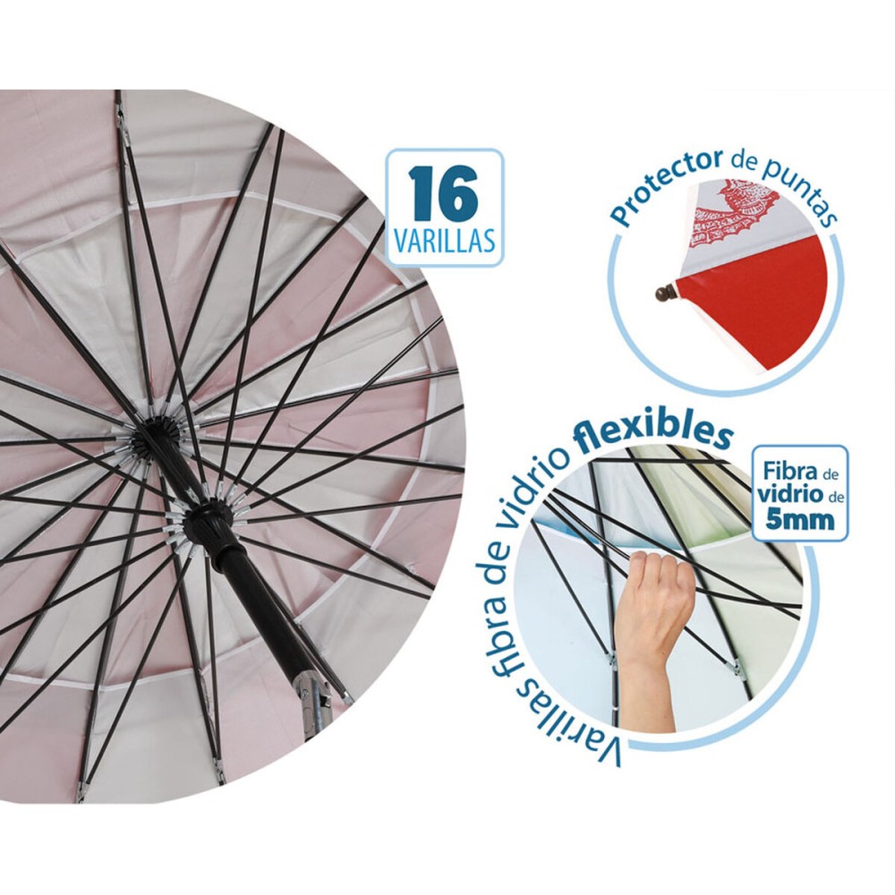 Parasol de plage Ø 220 cm SPF50+ Marin