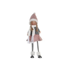 Deko-Figur DKD Home Decor Weihnachten Puppe Polyester Mädchen (15 x 9 x 43 cm) (2 Stück)