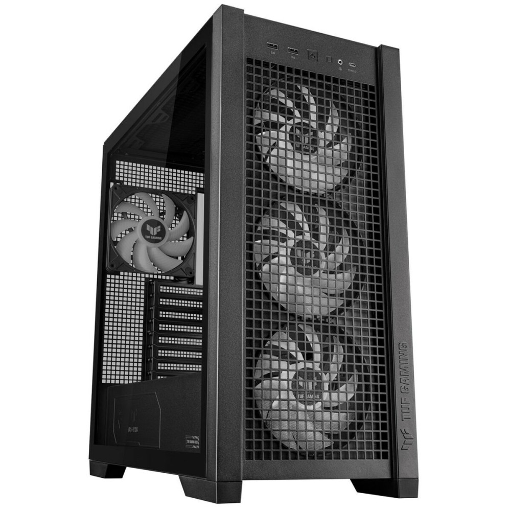 Boîtier ATX semi-tour Asus TUF GAMING GT302 TG ARGB Noir Multicouleur