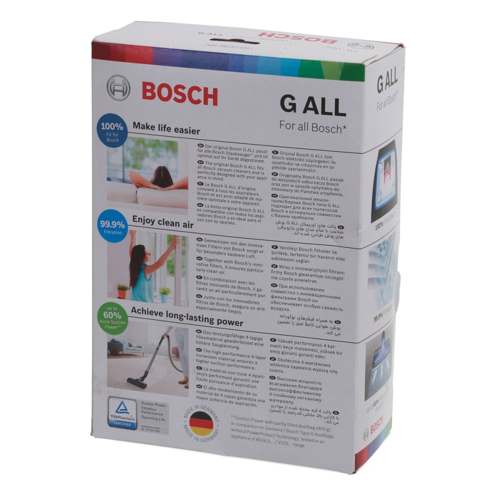 Replacement Bag for Vacuum Cleaner BOSCH BBZ41FGALL (4 Units)