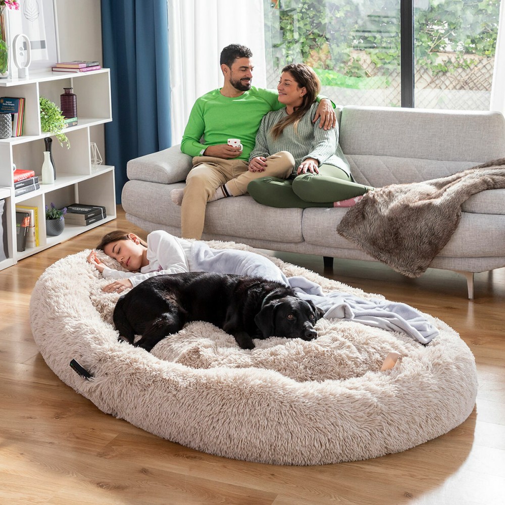 Lit de Chien pour Humains Human Dog Bed XXL InnovaGoods Beige