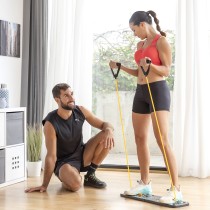 Planche de Pompes Push-Up avec Bandes de Résistance et Guide d'exercices Pulsher InnovaGoods