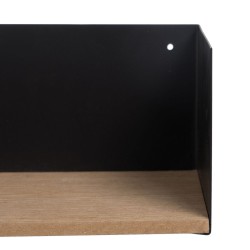 Étagère Marron Noir Bois Fer 60 x 12 x 15 cm