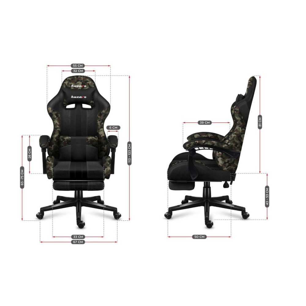 Gaming-Stuhl Huzaro HZ-Force 4.7 Camo Schwarz
