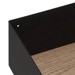 Étagère Marron Noir Bois Fer 60 x 12 x 15 cm