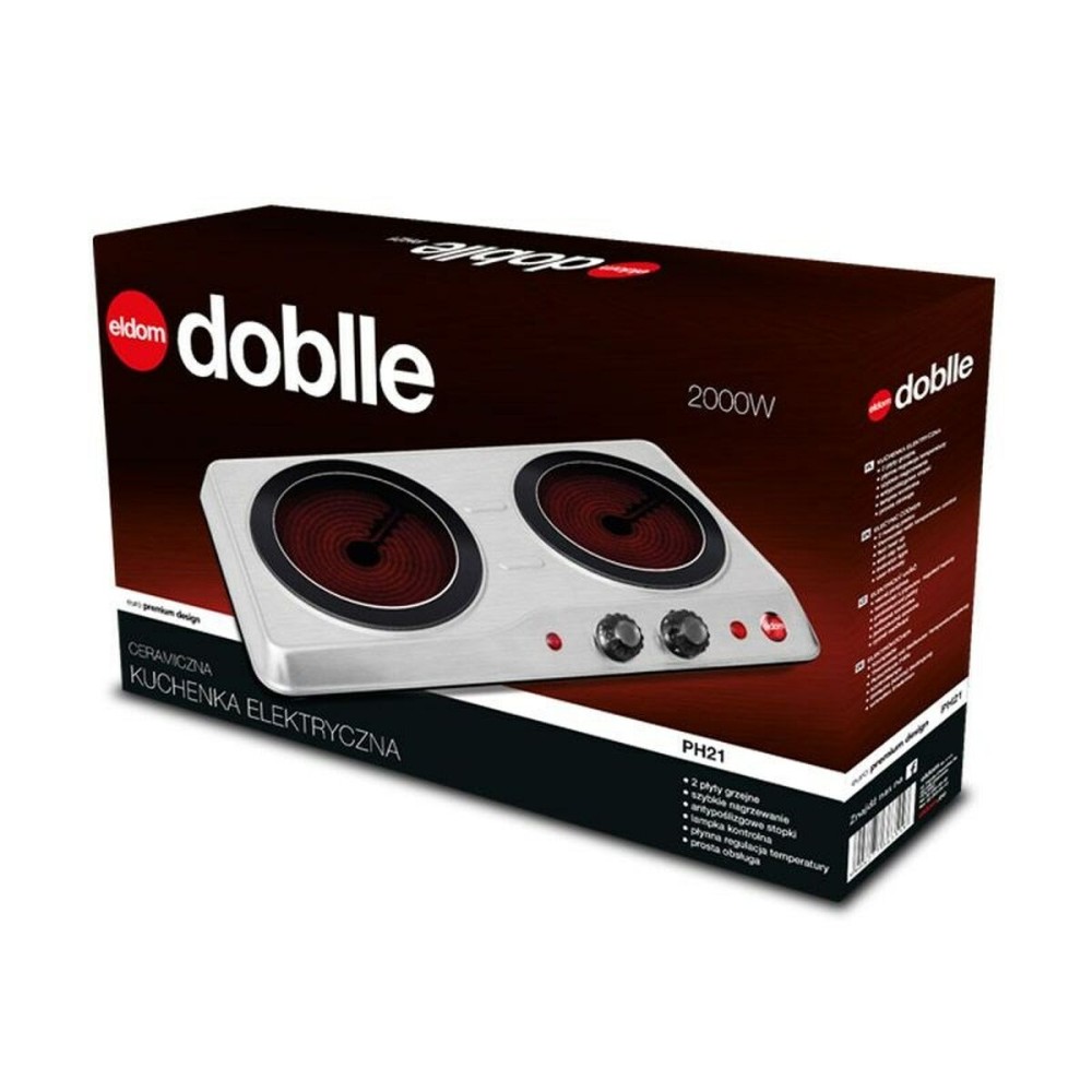 Electric Hot Plate Eldom PH21 White Black 2000 W