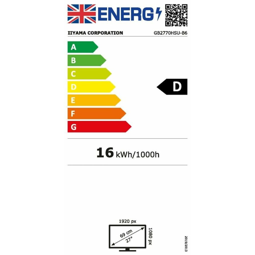 Écran Iiyama GB2770HSU-B6 Full HD 27" 180 Hz