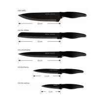 Set of Kitchen Knives and Stand Smile