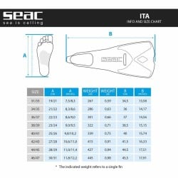 Snorkel Fins Seac Pinne Ita Indigo