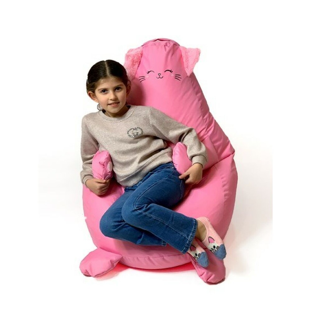 Pouffe GO GIFT Pink Oxford Cat 105 x 80 cm
