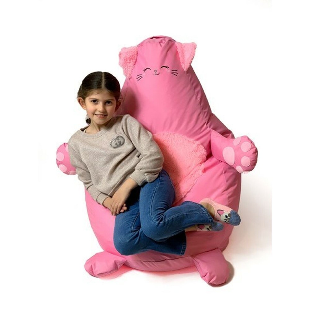 Pouffe GO GIFT Pink Oxford Cat 105 x 80 cm