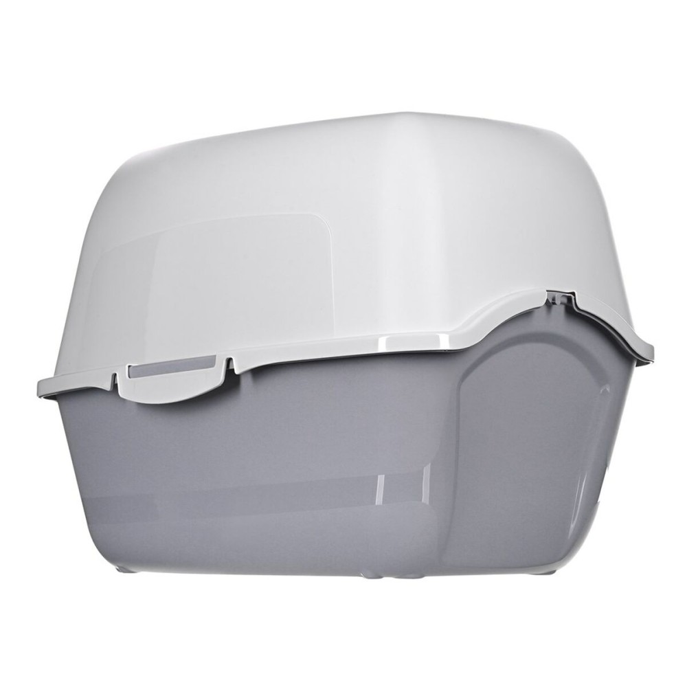 Bac à litière pour chats Diamentiq 4004508810DIA Blanc Gris Plastique 40 x 38,7 x 55,5 cm