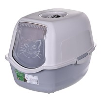 Bac à litière pour chats Diamentiq 4004508810DIA Blanc Gris Plastique 40 x 38,7 x 55,5 cm