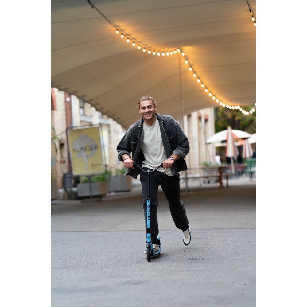 Scooter Micro Speed Deluxe Blau grün Grau Silberfarben