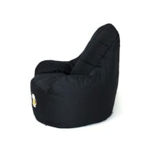 Pouffe GO GIFT Black Oxford tejido antidesgarros
