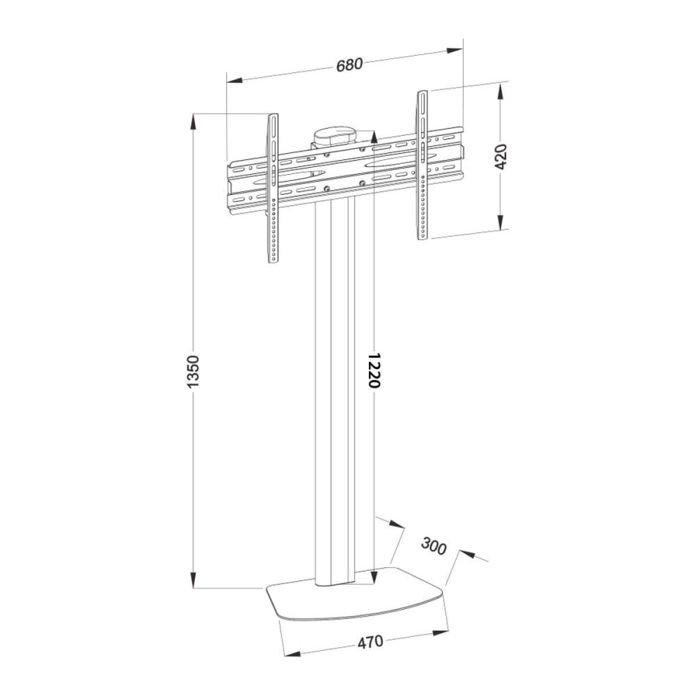 Support de TV Techly ICA-TR27 55" 40 kg