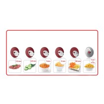 Küchenmaschine Philips HR1388/80 Weiß Schwarz Rot 200 W