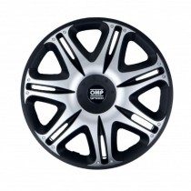 Hubcap OMP Ghost Speed Black Silver 15" (4 uds)