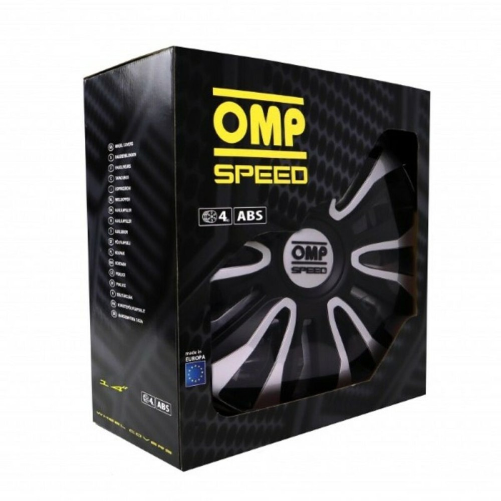 Radkappe OMP Magnum Speed Schwarz Silberfarben 14" (4 uds)