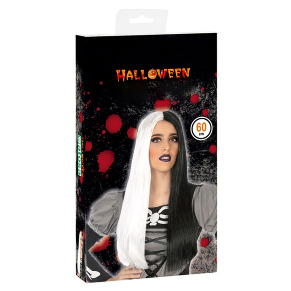 Halloween Perücke Schwarz Weiß