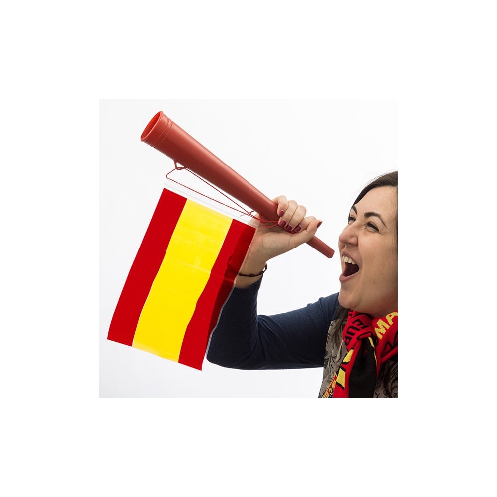 Vuvuzela mit Spanien-Flagge