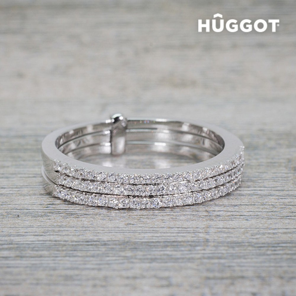 Ring 925 Sterlingsilber mit Zirkoniasteinen Three Hûggot