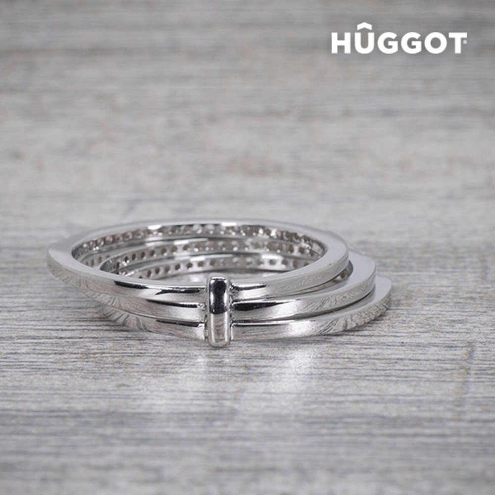 Ring 925 Sterlingsilber mit Zirkoniasteinen Three Hûggot