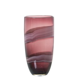 Vase Alexandra House Living Rouge Verre 15 x 15 x 27 cm