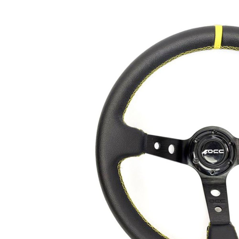 Racing Steering Wheel OCC Motorsport Track Black Leather