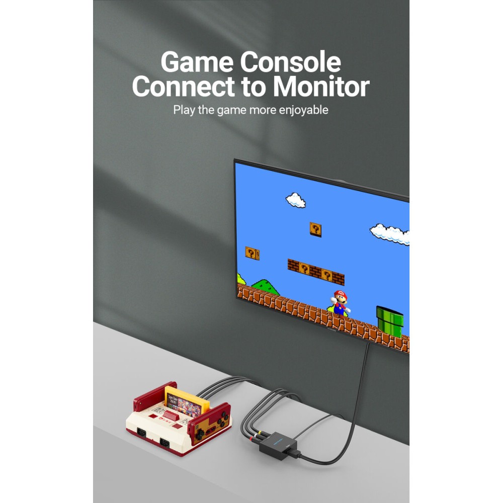RCA-zu-HDMI-Adapter Vention AEFB0 Schwarz