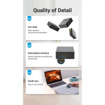 RCA-zu-HDMI-Adapter Vention AEFB0 Schwarz