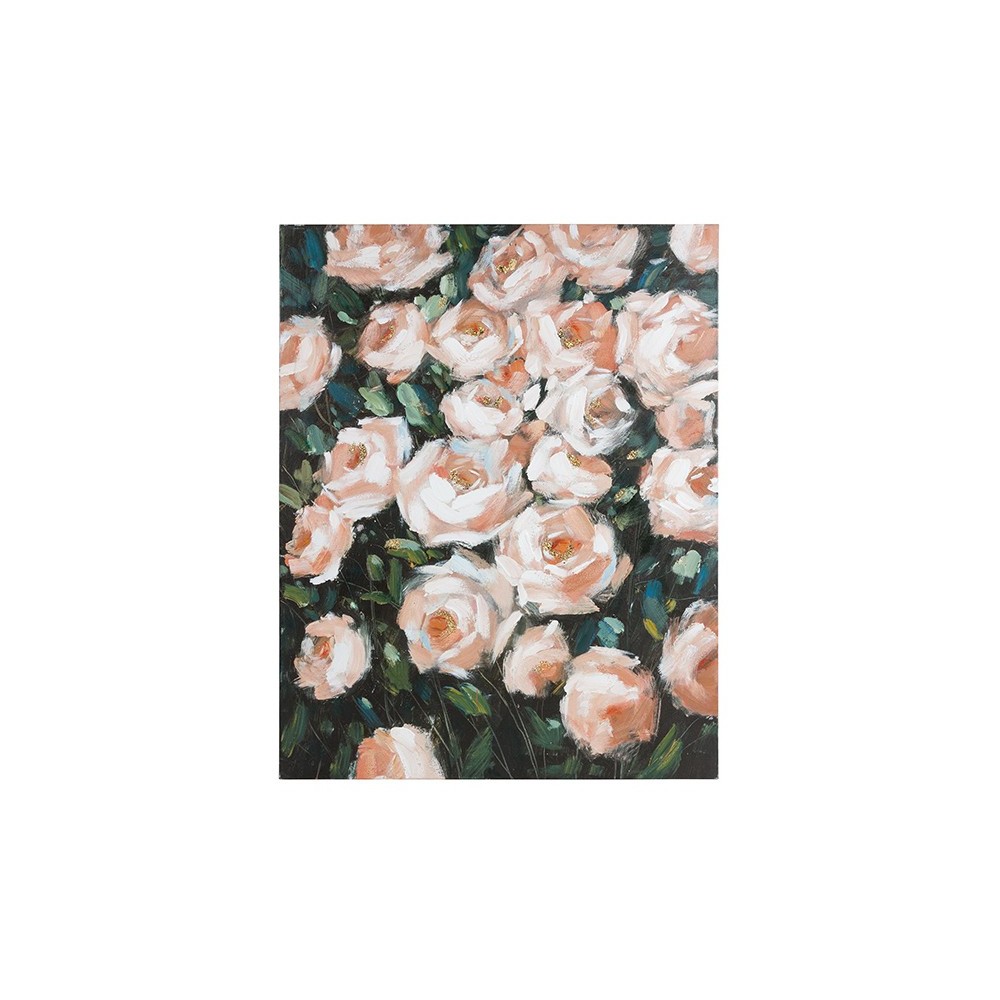 Oil Painting Roses Pine (80 X 4 x 100 cm)