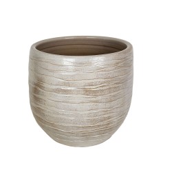 Planter Romimex Beige Ceramic 27 x 26 x 27 cm