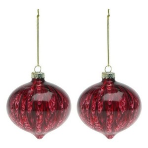 Weihnachtsbaumkugeln (2 pcs) 112490 Braun Rot 8 cm (2 Stück)