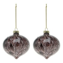 Weihnachtsbaumkugeln (2 pcs) 112490 Braun Rot 8 cm (2 Stück)