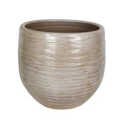 Blumentopf Romimex Beige aus Keramik 30 x 30 x 30 cm