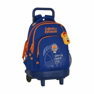 Cartable à roulettes Compact Valencia Basket M918 Bleu Orange (33 x 45 x 22 cm)