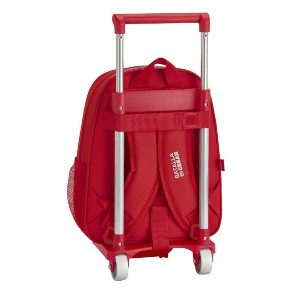 School Rucksack with Wheels 705 Real Sporting de Gijón Red