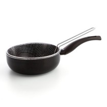 Bratpfanne mit Korb Quid Hydra Schwarz Metall Bakelit
