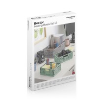 Ensemble de 3 Boîtes de Rangement Pliantes et Empilables Boxtor InnovaGoods