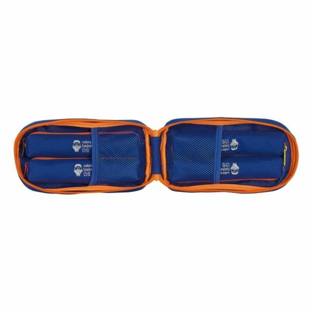 Rucksack mit Federtaschen Valencia Basket M847 Blau Orange 12 x 23 x 5 cm