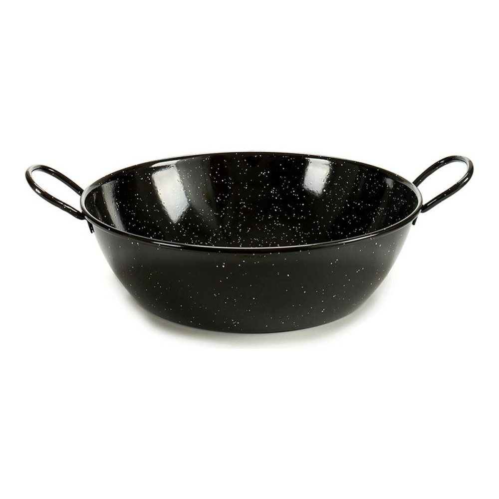 Poêle creuse avec anses La Dehesa 0645-LD Noir Acier émaillé